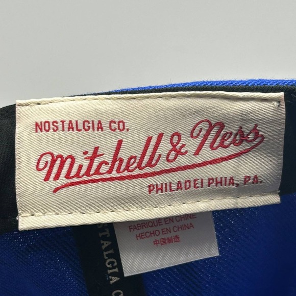 Chicago Bulls NBA Hat Men Blue The Finals Mitchell & Ness Snap Back Cap - Picture 5 of 10